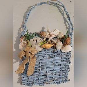 Wicker Decorative baskets Beach wreaths with Sea Shell